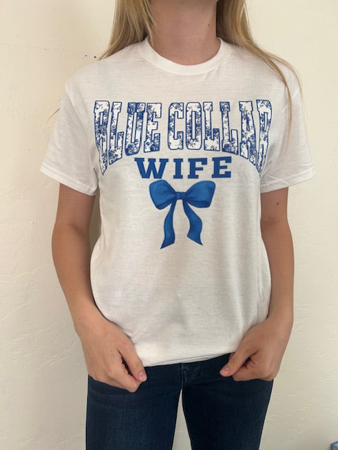 Blue Collar Wife Tee – Proud & Stylish Workwear Support