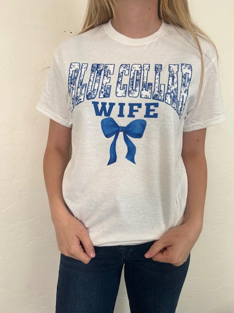 Blue Collar Wife Tee – Proud & Stylish Workwear Support